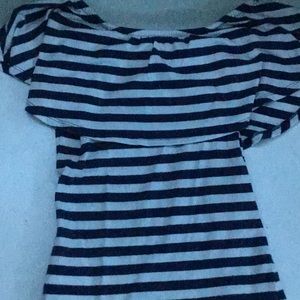 Navy blue off the shoulder